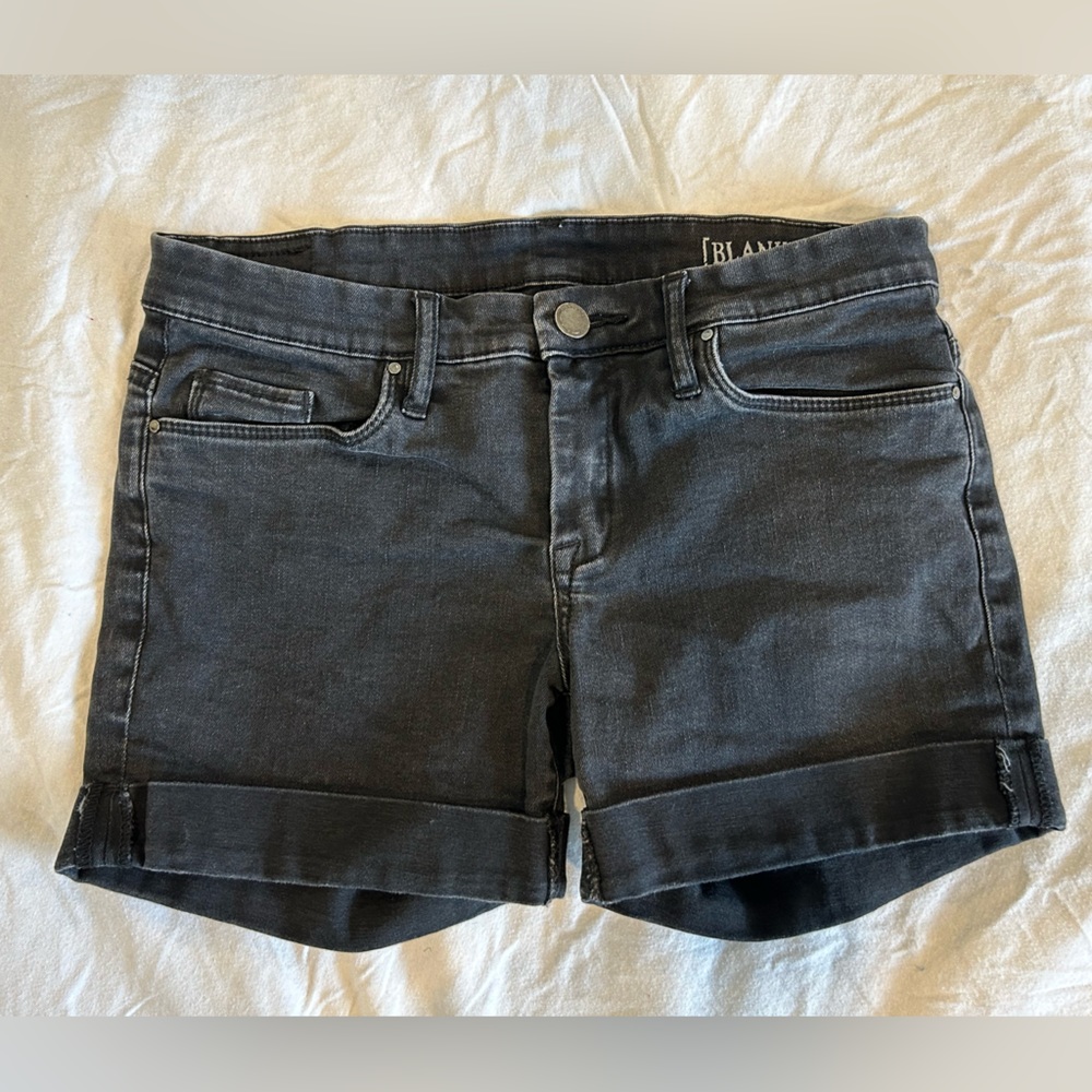 Blank NYC Black Washed Denim Shorts